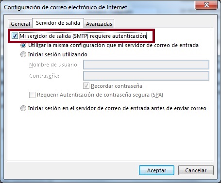 Servidor De Salida SMTP Servidor De Salida SMTP